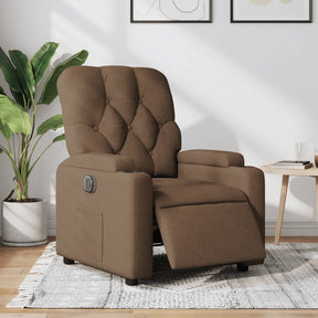 Vidaxl fauteuil verstelbaar elektrisch stof bruin