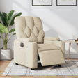 Vidaxl fauteuil verstelbaar elektrisch stof crèmekleurig