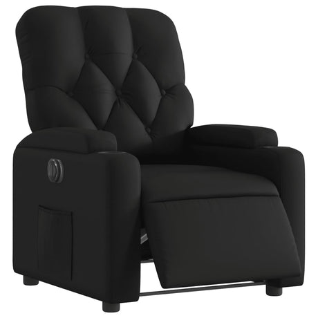Vidaxl fauteuil elektrisch verstelbaar kunstleer zwart