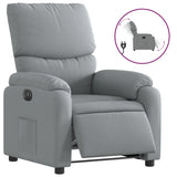 Vidaxl fauteuil elektrisch verstelbaar stof lichtgrijs