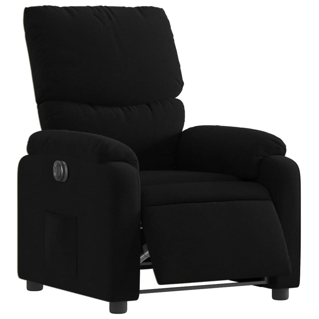 Vidaxl fauteuil verstelbaar elektrisch stof zwart