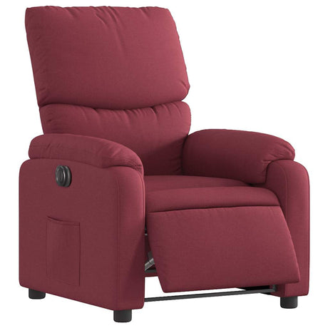 Vidaxl fauteuil verstelbaar elektrisch stof wijnrood
