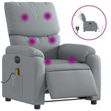 Vidaxl massagestoel elektrisch verstelbaar stof lichtgrijs