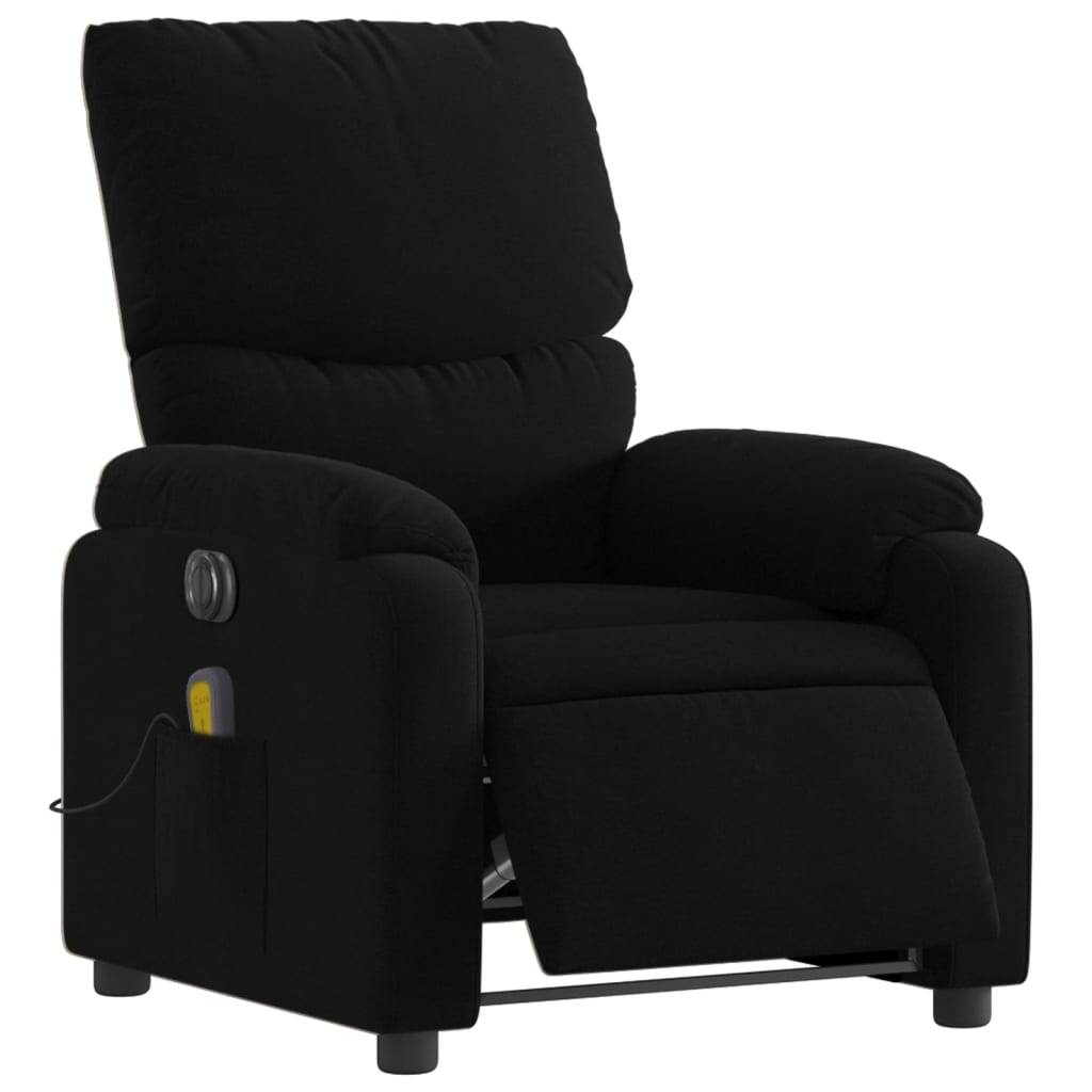 Vidaxl massagestoel elektrisch verstelbaar stof zwart
