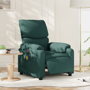 Vidaxl massagestoel elektrisch verstelbaar stof donkergroen