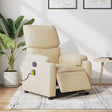 Vidaxl massagestoel elektrisch verstelbaar stof crèmekleurig