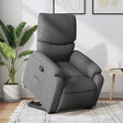 Vidaxl sta-op-stoel verstelbaar stof donkergrijs