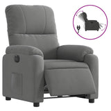 Vidaxl fauteuil verstelbaar elektrisch microvezelstof donkergrijs