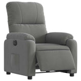 Vidaxl fauteuil verstelbaar elektrisch microvezelstof donkergrijs