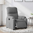Vidaxl fauteuil verstelbaar elektrisch microvezelstof donkergrijs