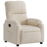 Vidaxl fauteuil elektrisch verstelbaar microvezelstof beige