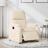 Vidaxl fauteuil elektrisch verstelbaar microvezelstof beige
