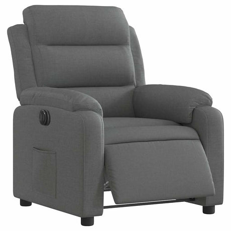 Vidaxl fauteuil elektrisch verstelbaar stof donkergrijs