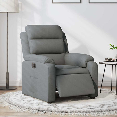 Vidaxl fauteuil elektrisch verstelbaar stof donkergrijs