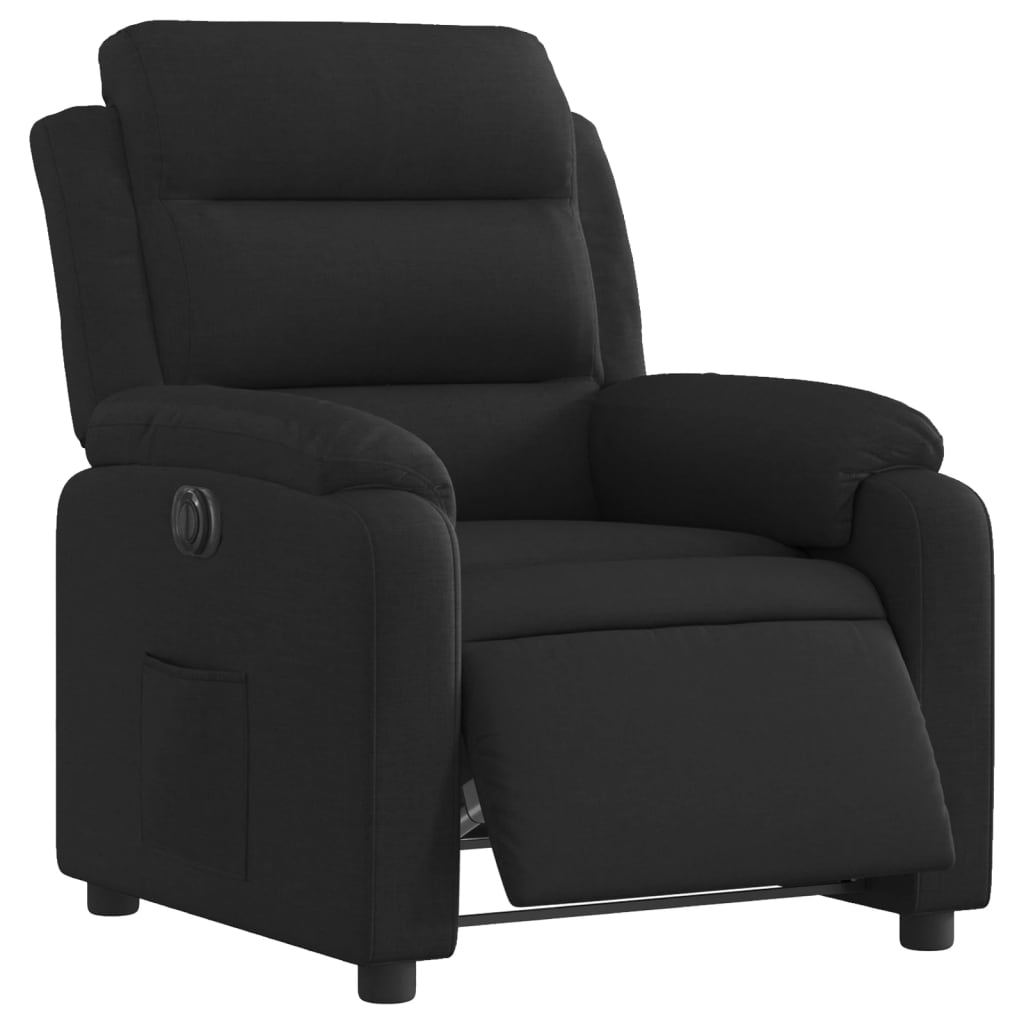 Vidaxl fauteuil verstelbaar elektrisch stof zwart