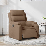 Vidaxl fauteuil verstelbaar elektrisch stof bruin
