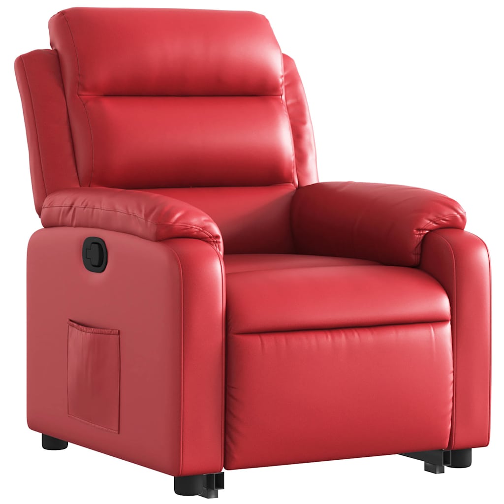 Vidaxl sta-op-stoel kunstleer rood