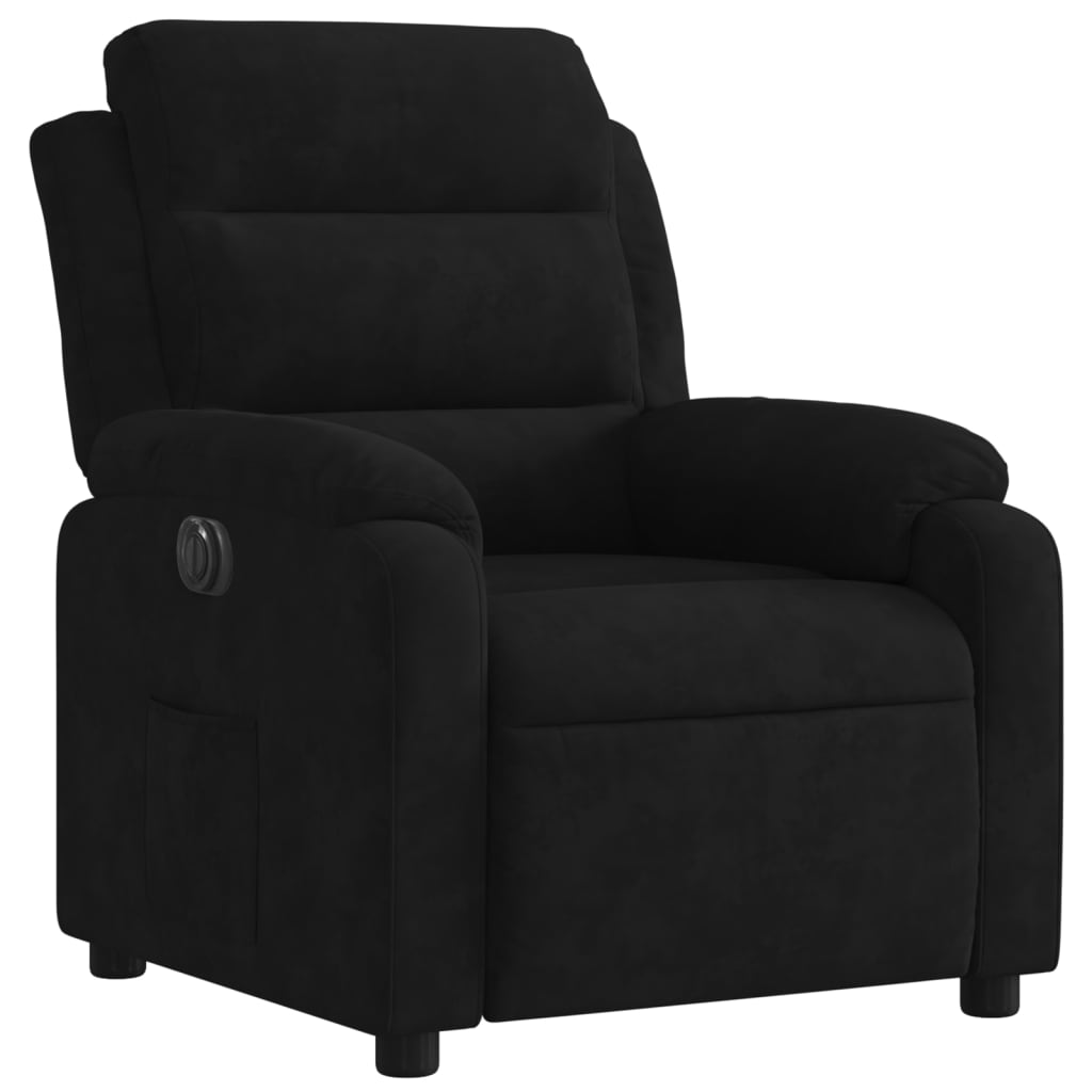Vidaxl fauteuil verstelbaar elektrisch stof zwart