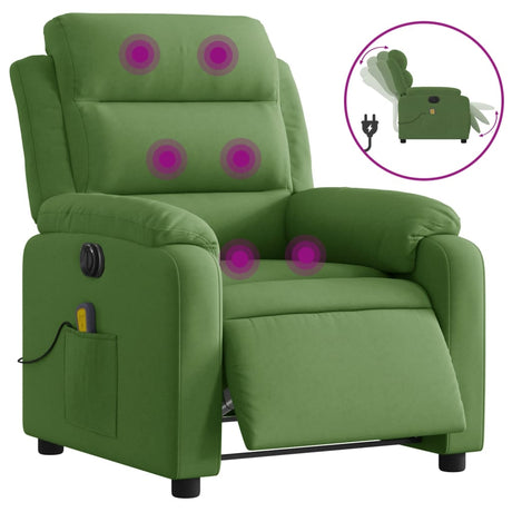 Vidaxl massagestoel elektrisch verstelbaar fluweel lichtgroen