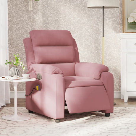 Vidaxl massagestoel elektrisch verstelbaar fluweel roze