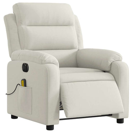 Vidaxl massagestoel elektrisch verstelbaar fluweel crèmekleurig