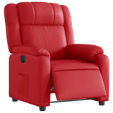 Vidaxl fauteuil verstelbaar elektrisch kunstleer rood