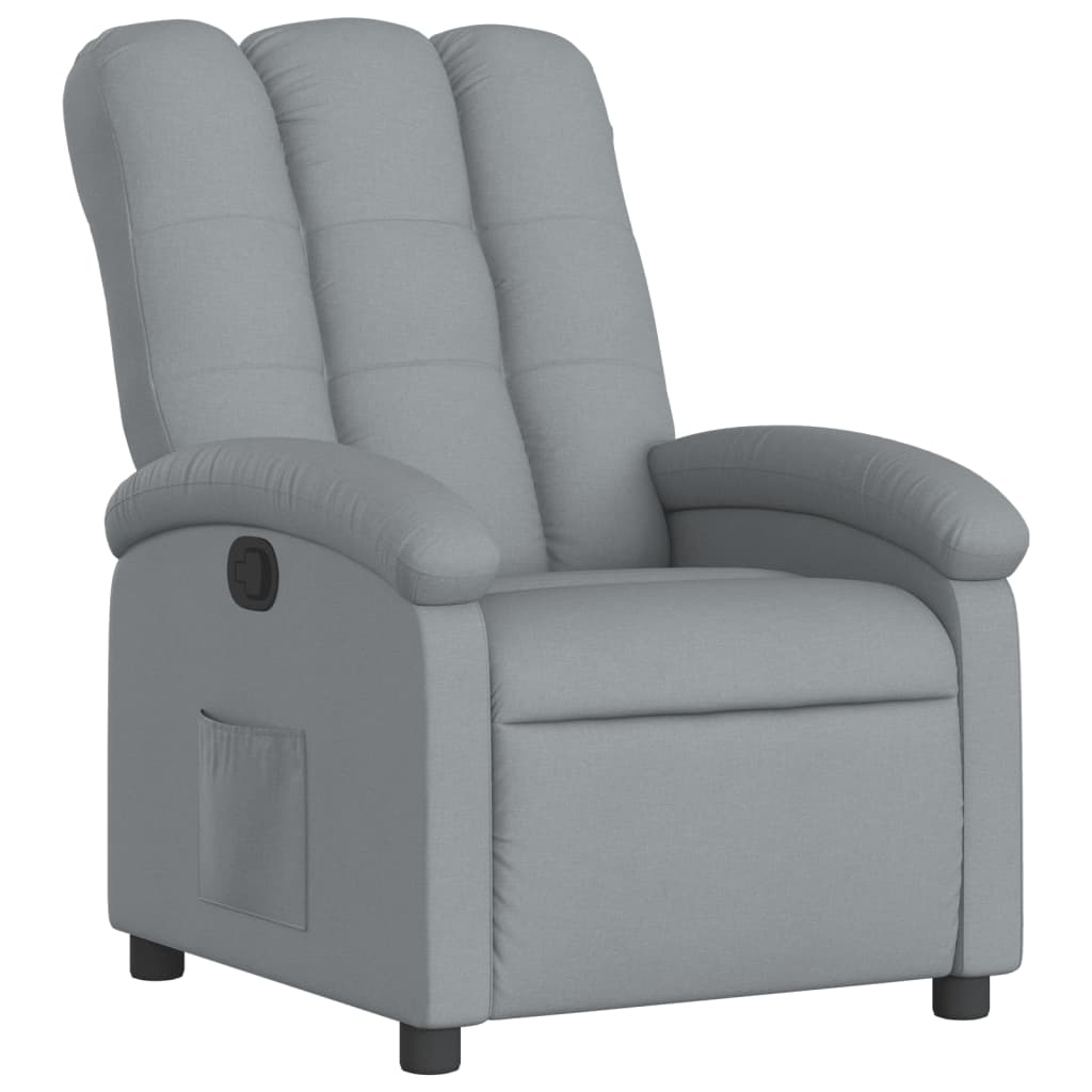 Vidaxl relaxfauteuil lichtgrijze stof