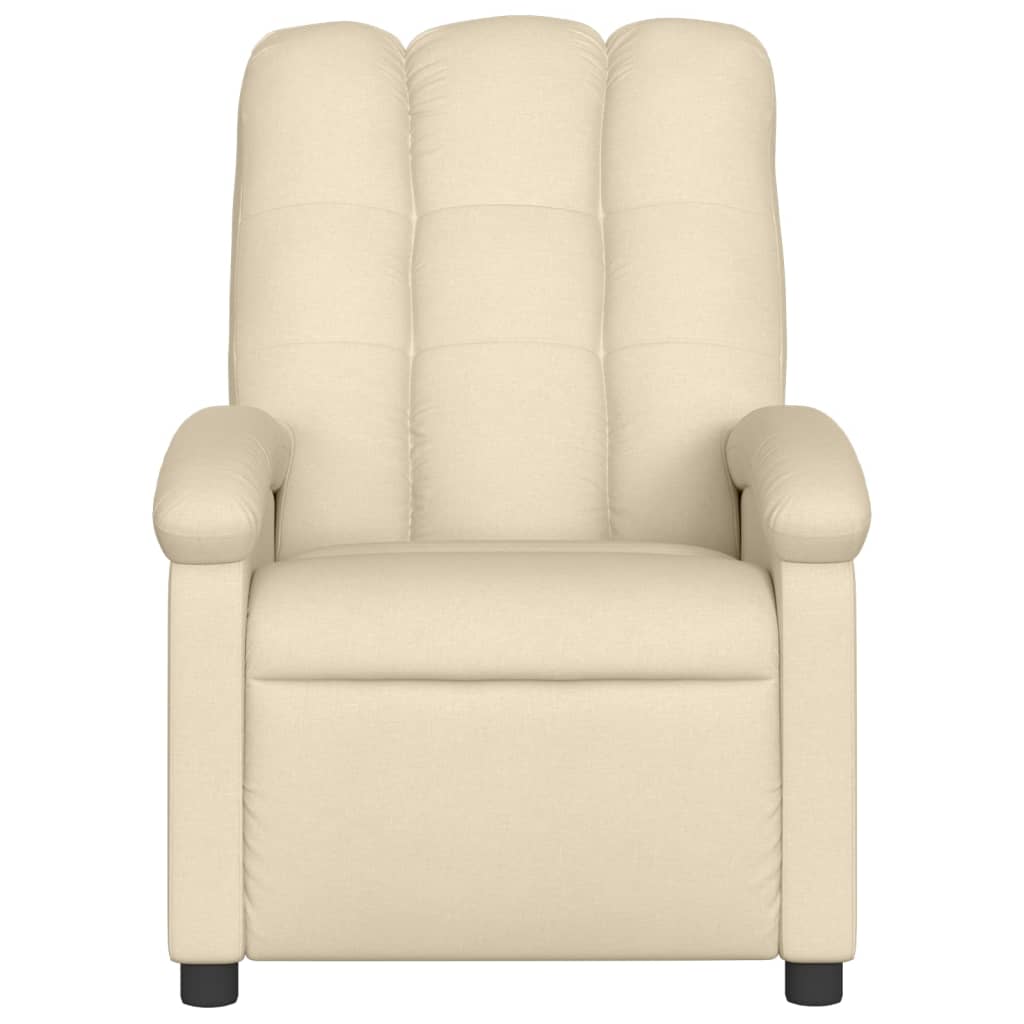 Vidaxl relaxfauteuil crème stof