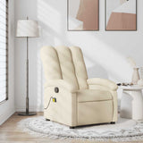 Vidaxl massagestoel met crèmekleurige stof