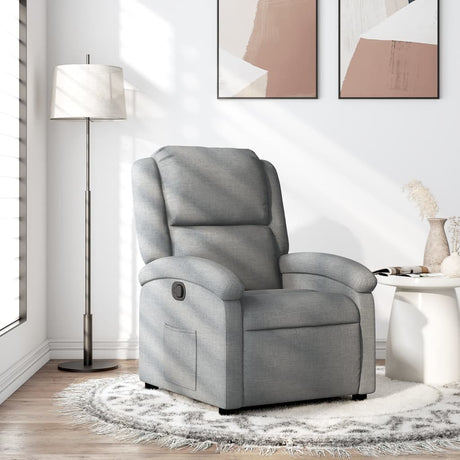 Vidaxl relaxfauteuil lichtgrijze stof