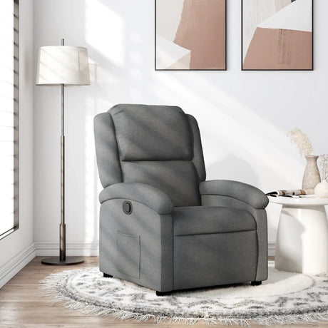 Vidaxl relaxfauteuil donkergrijze stof