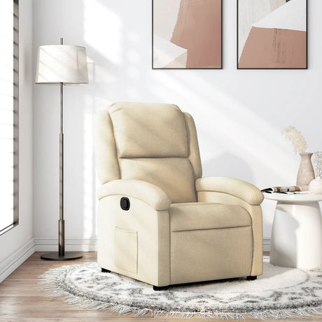 Vidaxl relaxfauteuil crème stof