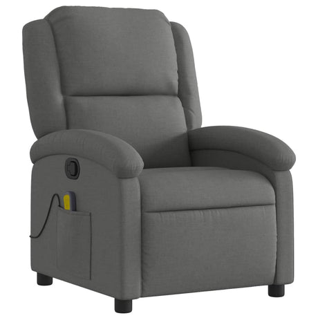 Vidaxl massagestoel donkergrijze stof