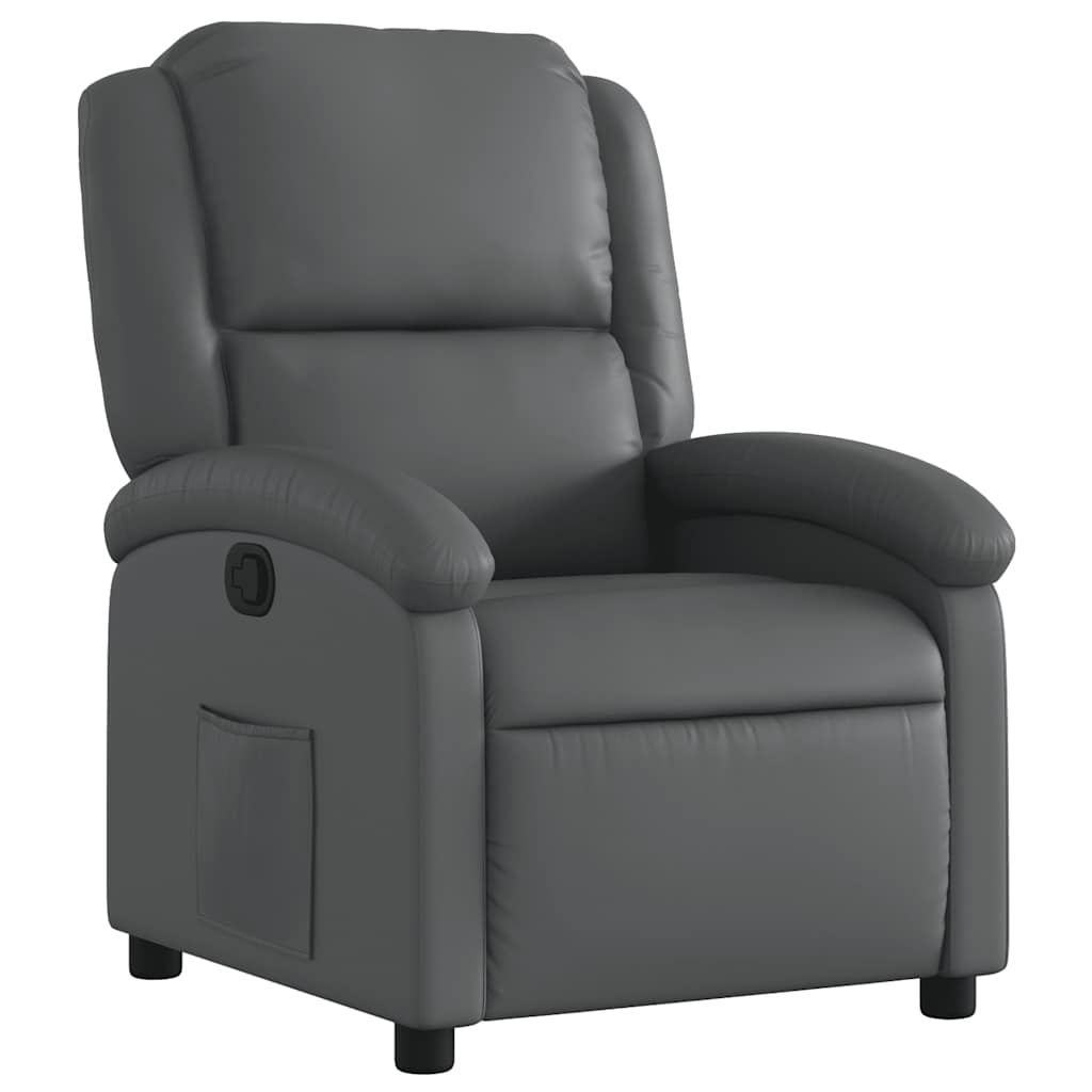 Vidaxl relaxfauteuil grijs kunstleer