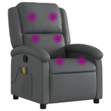 Vidaxl massagestoel van grijs kunstleer