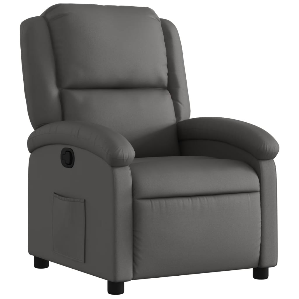 Vidaxl relaxfauteuil grijs echt leer