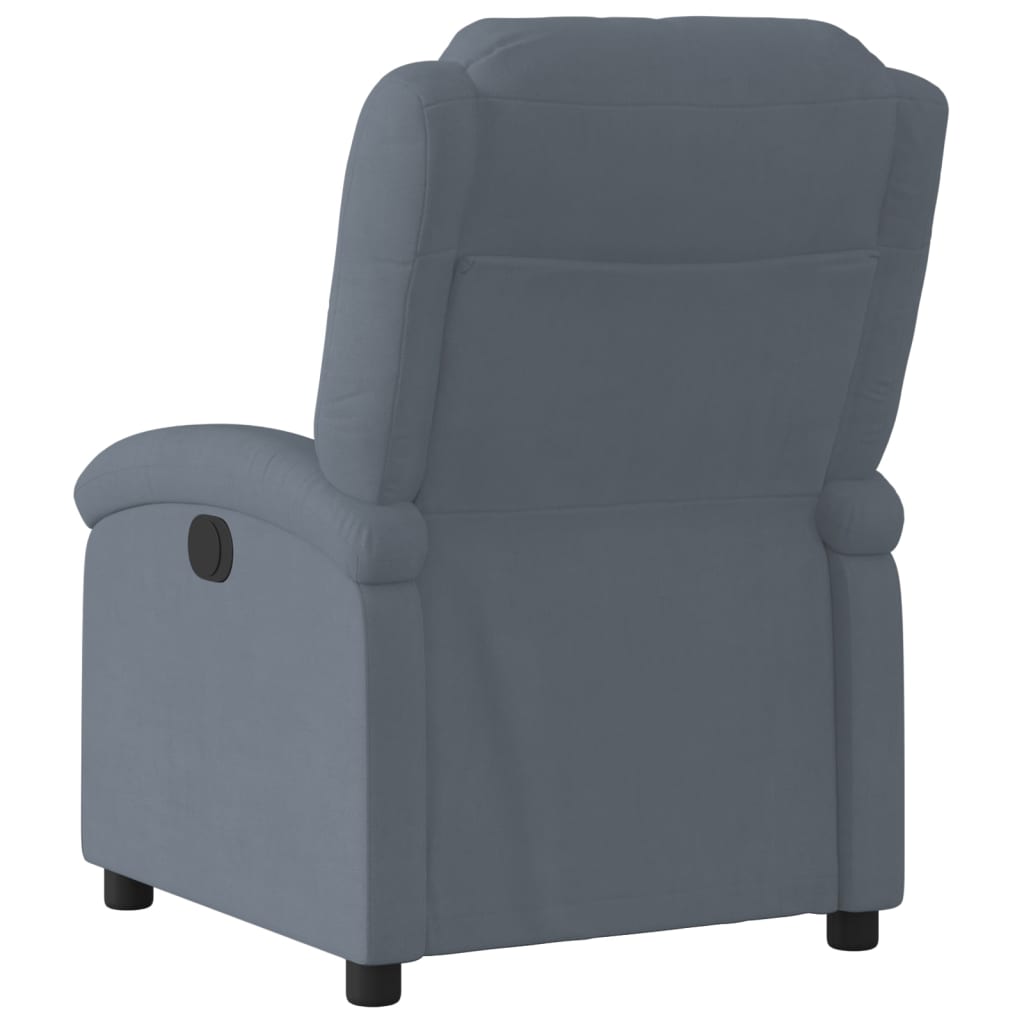 Vidaxl relaxfauteuil donkergrijs fluweel