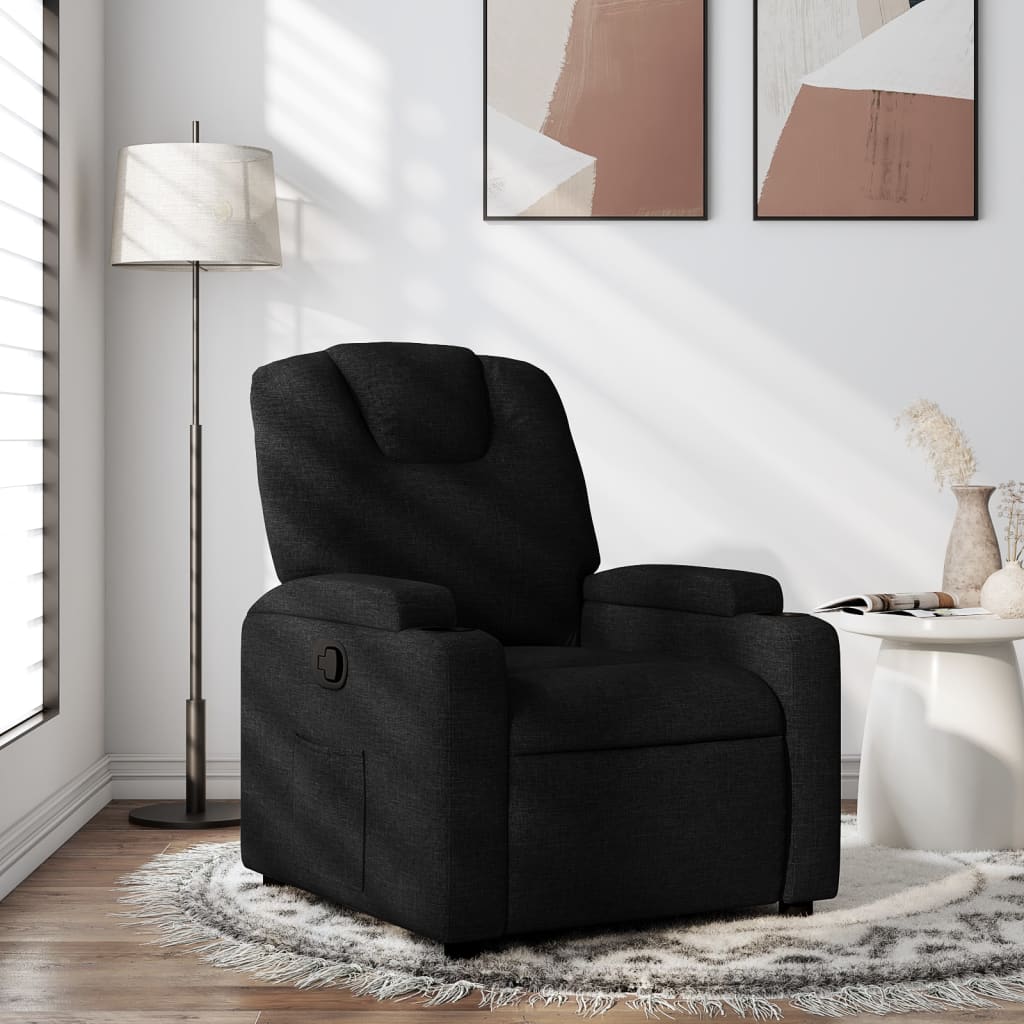 Vidaxl relaxfauteuil zwarte stof