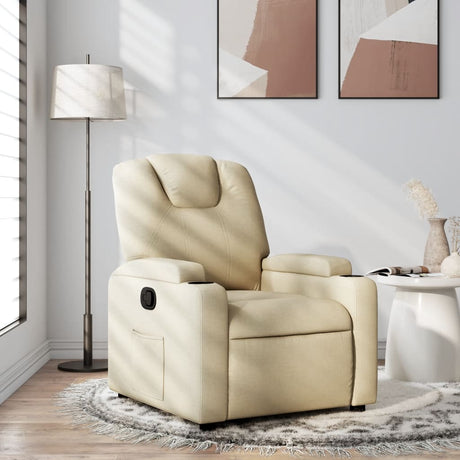 Vidaxl relaxfauteuil crème stof