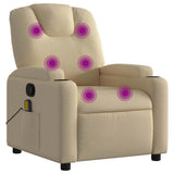 Vidaxl massagestoel crème stof