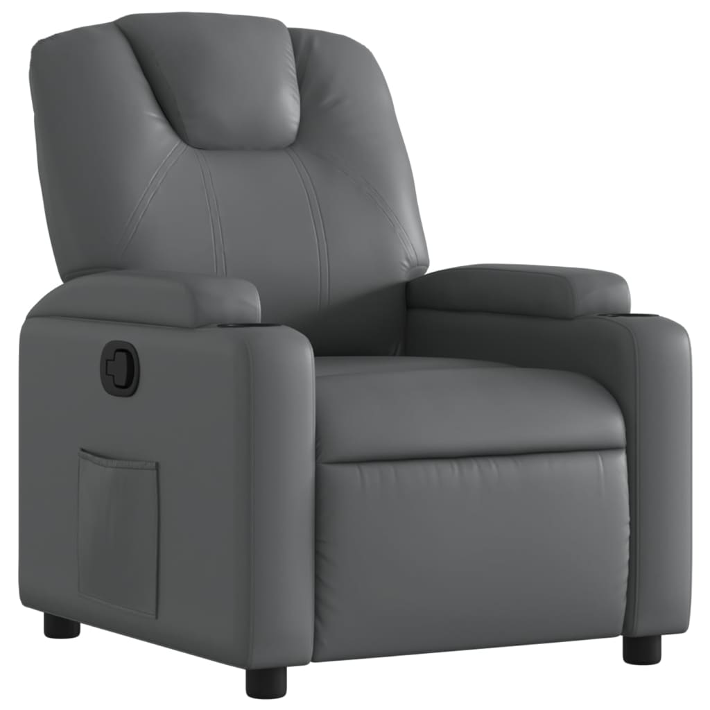 Vidaxl relaxfauteuil grijs kunstleer