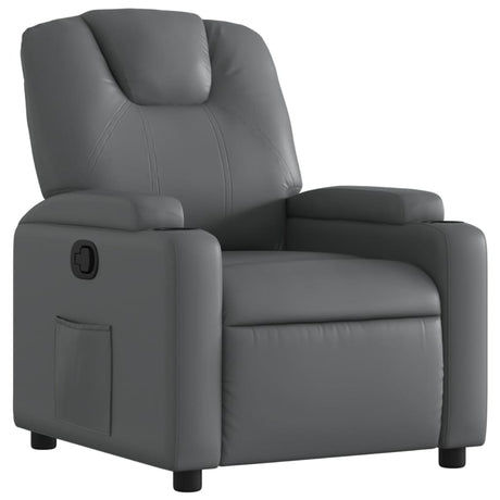 Vidaxl relaxfauteuil grijs kunstleer