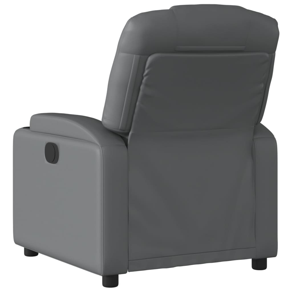 Vidaxl relaxfauteuil grijs kunstleer