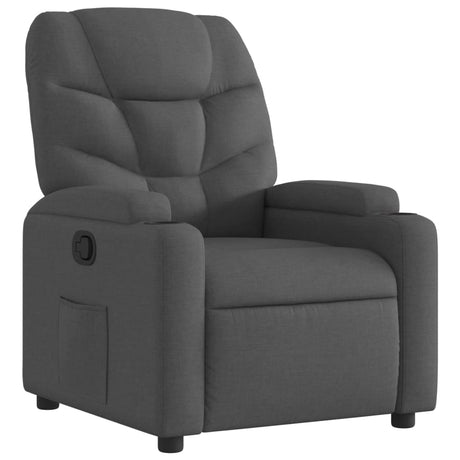 Vidaxl relaxfauteuil donkergrijze stof