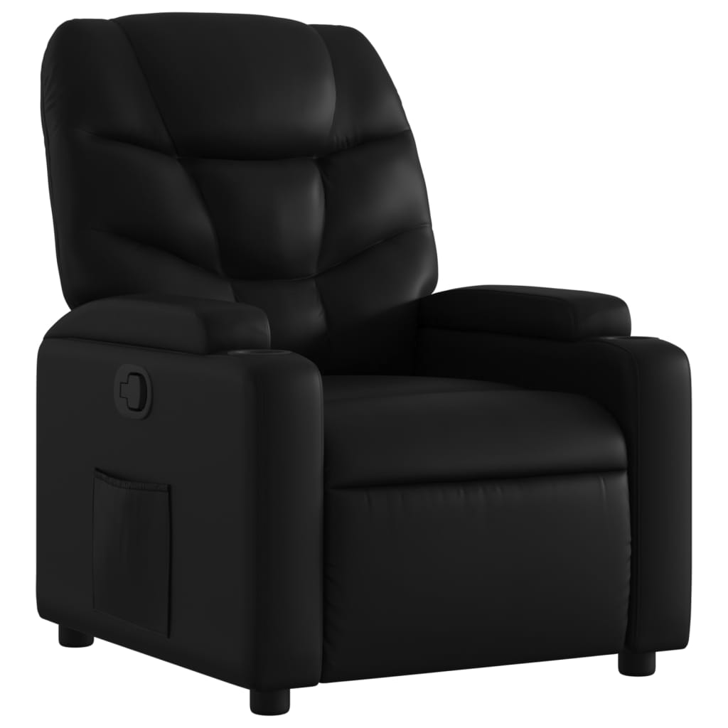 Vidaxl relaxfauteuil zwart kunstleer
