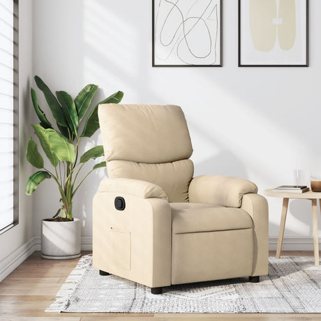 Vidaxl relaxfauteuil crème stof
