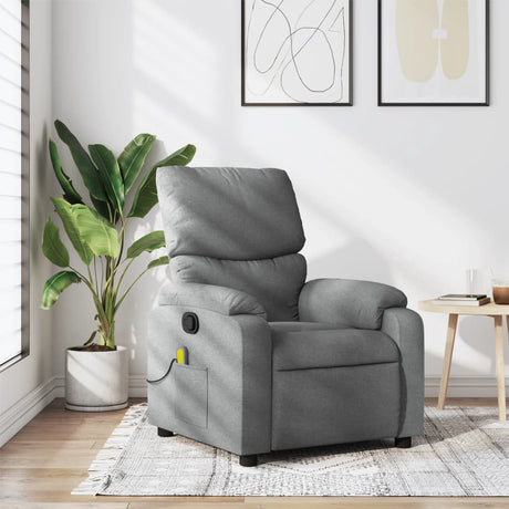 Vidaxl massagestoel met lichtgrijze stof