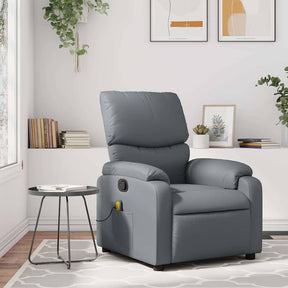 Vidaxl massagestoel van grijs kunstleer