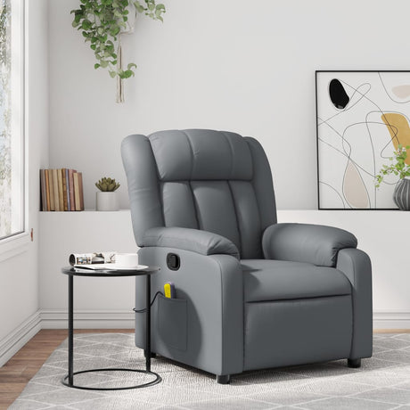 Vidaxl massagestoel van grijs kunstleer