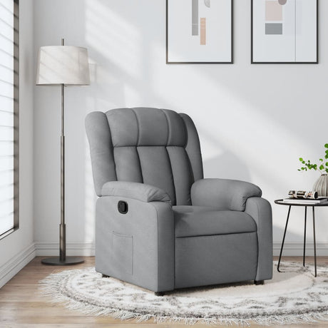 Vidaxl relaxfauteuil lichtgrijze stof